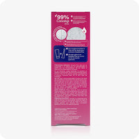 For Conceive Plus Max Combo - Fertility Lubricant Bundle (FR), side panel of 75ml fertility lubricant box with a sperm mobility diagram, a 99% motility claim, dual-language usage advice, and instructions in French and Dutch, emphasizing clinical compatibility and individual applicator recommendation.