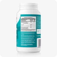 Conceive Plus Ovulation Support (FR) bottle featuring a detailed supplement facts panel in French, Dutch, and German, listing nutritional values for Myo-Inositol, CoQ10, folic acid, and ginger extract, with ingredients and dietary information shown on a teal background.
