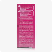 For Conceive Plus Women's Fertility Support + Applicators (FR), side view of 8x4g pre-filled fertility lubricant applicators box featuring detailed clinical benefits and product claims in French and Dutch, including sperm-friendly formulation, added lubrication, and pH-balanced support for natural fertility.